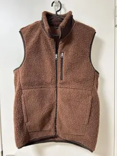 無印良品　ボアフリースベスト　茶色　メンズS ユニセックス
