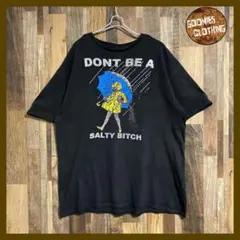 デルタ メッセージ プリント 傘 雨 ソルティービッチUSA古着 半袖 Tシャツ