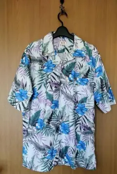 琉華 かりゆしウエア　 半袖 花柄　XXL