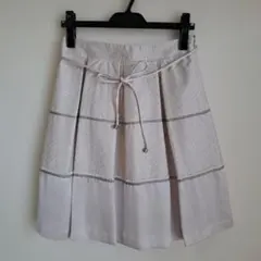 Body Dressing Deluxe ホワイト スカート ウエストリボン紐付