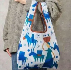 【非売品、新品未使用】KALDI エコバッグ 青い犬デザイン