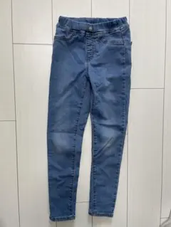 GUデニムブルー スキニーパンツ 100cm~