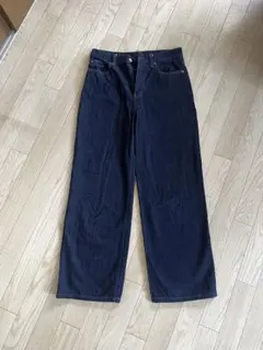 【美品】ユニクロ　ワイドストレートジーンズ
