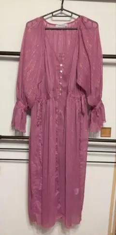 シアーシャツワンピース
