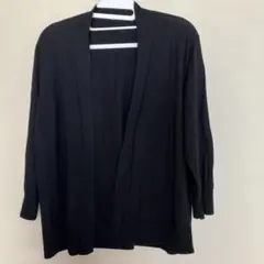 無印良品 コットンカーディガン Lサイズ 黒 春夏秋 レディース きれいめ