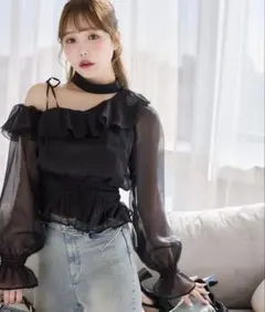 NICE CLAUP 2WAY ワンショルブラウス