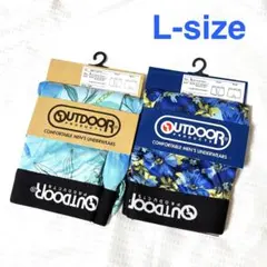 【新品】OUTDOOR ボクサーパンツ Lサイズ 2枚セット 青系花柄 前開きのサムネイル