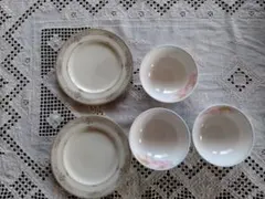 ノリタケ NORITAKE　ボーンチャイナ　ケーキ皿２枚 ＆ボウル3客セットのサムネイル