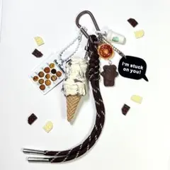 じゃらじゃらキーホルダー　アイスクリーム　バッグチャーム　キーチャーム