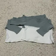 リブ編み長袖Tシャツ 80センチ　2枚セット