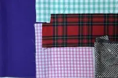 ハギレ布(サイズバラバラ-綿、ウール、など)