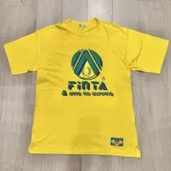 FINTA Tシャツ イエロー ロゴプリント　黄色　サッカー　古着のサムネイル