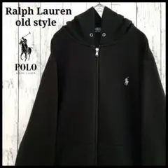ラルフローレン★パーカー L ジップアップ ヴィンテージ ブラック