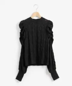 MAJESTIC LEGON コンシャススリーブレーストップス ブラック