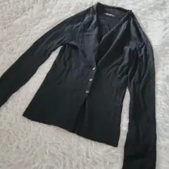 アーバンリサーチ ニット セーター ブラック 黒 長袖 薄手 切り替え