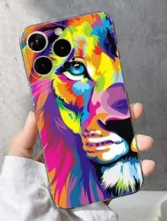 【Iphone15】カラフル 動物プリント ソフトケース