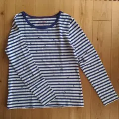 アーノルドパーマー　ボーダー×総柄　青×白　長袖　ロンT　レディース3