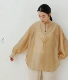 アダムエロペ　フォルムスリーブシアーシャツのサムネイル
