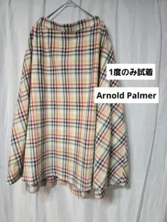 アーノルドパーマー チェック柄 フレアロングスカート