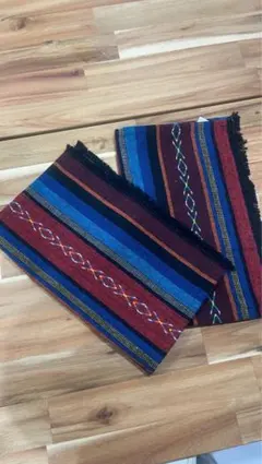 ストライプデザインラグ 約60cm x 90cm