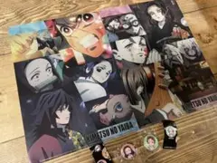 鬼滅の刃 クリアファイル 缶バッジ くら寿司 4点セット