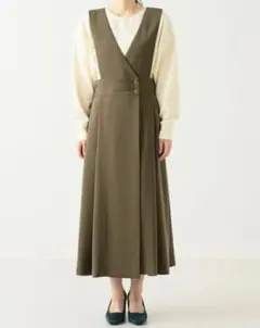 B:mgING by BEAMS Wクロスサスペンダー付スカート ワンピース