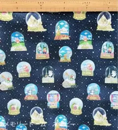 22fabric ユキエモン　108cm ×50cm メモリードーム　ネイビー