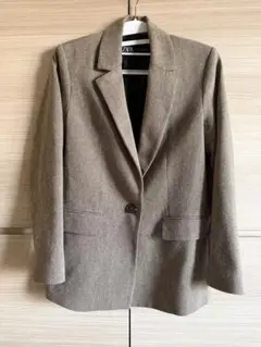 ZARA ベージュ シングルボタンジャケット EUR 36