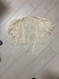 レース ボレロ カーディガン ショート丈 フリル　結婚式　ドレス　披露宴