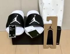 新品NIKE JORDAN JUMPMAN SLIDE サンダル 黒白 26.0
