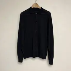 無印良品 ＵＶカットヘンプ混シャツカーディガン紳士Ｍ・黒