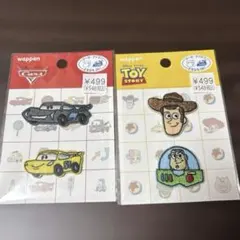 新品未使用カーズ&トイ・ストーリー ワッペン 2個セット
