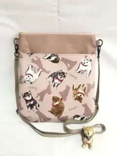 サコッシュバッグ 柴犬さん柄♪