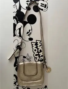 Michael Kors ゴールドショルダーバッグ ジッパー装飾