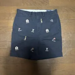 ポロ ラルフローレン ハーフパンツ チノ 総柄 刺繍 ネイビー32