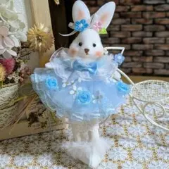 ハンドメイドドール♡チャーム♡キーホルダー♡カントリードール♡うさぎ