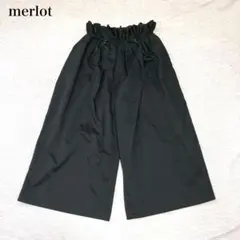 メルロー　ハイウエストワイドパンツ(F)ドローコード　ウエストゴム　個性派　大人のサムネイル