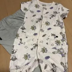 futafutaトイストーリー柄ロンパース半袖・ズボンセット50-70cm