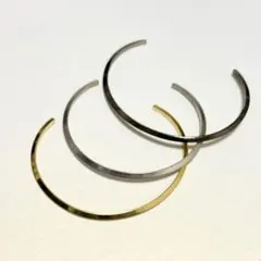 希少 アクセサリー バングル 3点セット ゴールド/シルバー/ブラック