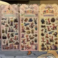 ズートピアボンボンドロップシール風三枚セット