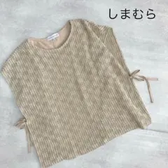 シーズンリーズン ベージュ ベスト L レイヤード タンクトップ付き しまむら