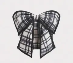 SHIEN チェック柄 リボンビスチェ 長袖ボレロ セット