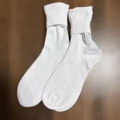 【未使用】メンズ　白ソックス2組　25〜27センチ