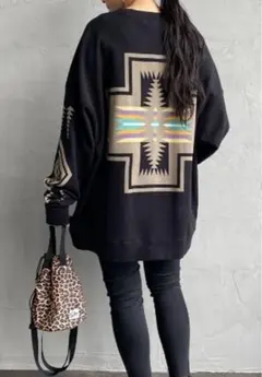 【訳あり】ペンドルトン スウェット 黒 Lサイズ 男女兼用