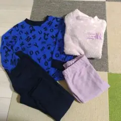 UNIQLOキッズ 長袖フリースパジャマ　120cm 2着セット