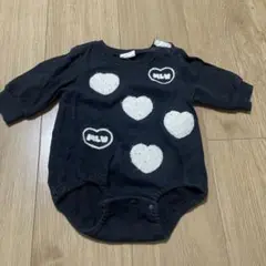 MY LITTLE WONDER ブラック ハートロンパース