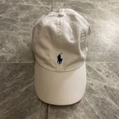 ポロ　ラルフローレン　キャップ　ホワイト　白