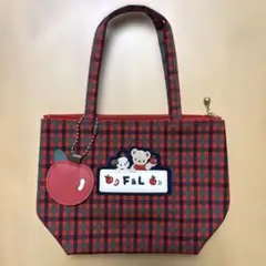 【美品】ファミリア チェック柄ミニトートバッグ