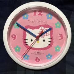 超希少品！当時物！ハローキティ カオハナ カーテン 1998年製 ハローキティ【サンリオ】稼働 掛け時計 1998年 カオハナカラフル