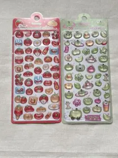 inamazy 3D embossed sticker リンゴ トマト